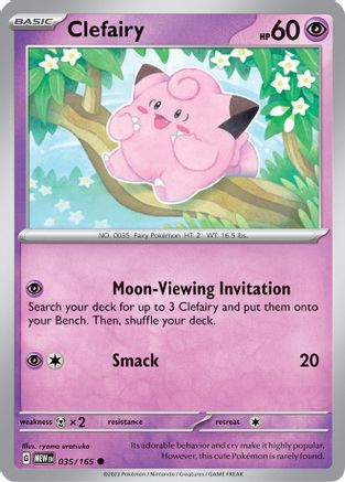 Clefairy 035/165  - Reverse Holofoil SV Scarlet & Violet 151 - Common