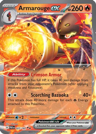 Armarouge ex 027/182  - Holofoil SV04 Paradox Rift - Double Rare