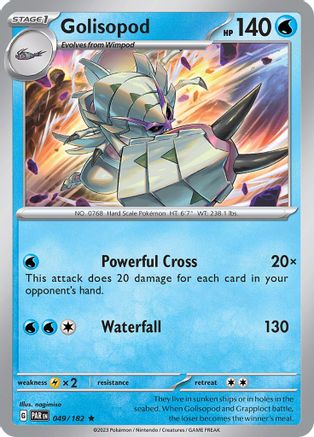 Golisopod 049/182  - Holofoil SV04 Paradox Rift - Rare