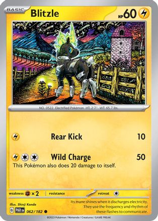 Blitzle 062/182  - Reverse Holofoil SV04 Paradox Rift - Common