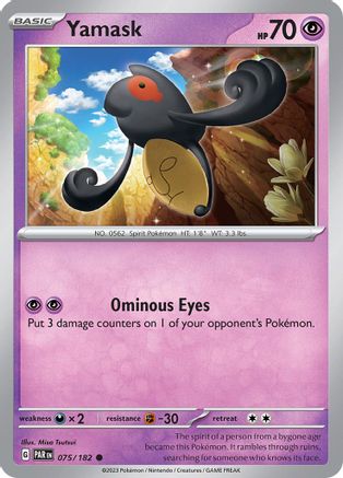 Yamask 075/182  - Reverse Holofoil SV04 Paradox Rift - Common