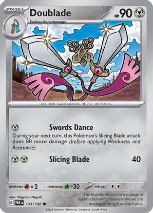 Doublade 133/182  - Reverse Holofoil SV04 Paradox Rift - Common