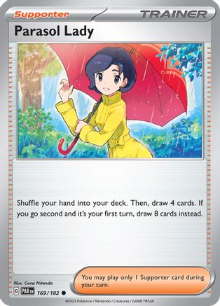 Parasol Lady 169/182  - Reverse Holofoil SV04 Paradox Rift - Common