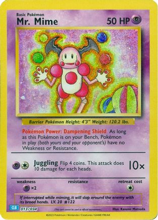 Mr. Mime 013/034  - Holofoil Trading Card Game Classic - Classic Collection