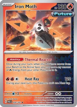 Iron Moth 028/182  - Holofoil SV Scarlet & Violet Promo Cards - Rare