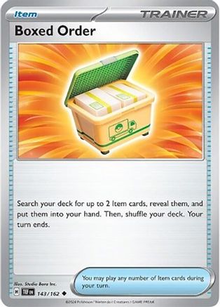 Boxed Order 143/162  - Reverse Holofoil SV05 Temporal Forces - Uncommon