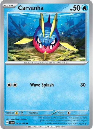 Carvanha 042/162  - Reverse Holofoil SV05 Temporal Forces - Common
