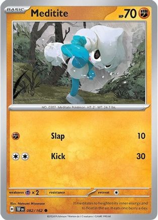 Meditite 082/162  - Reverse Holofoil SV05 Temporal Forces - Common