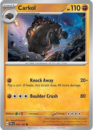 Carkol 094/162  - Reverse Holofoil SV05 Temporal Forces - Common