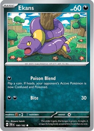 Ekans 100/162  - Reverse Holofoil SV05 Temporal Forces - Common