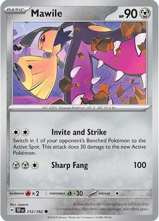 Mawile 112/162  - Reverse Holofoil SV05 Temporal Forces - Common