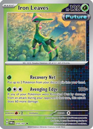Iron Leaves 019/167  - Holofoil SV06 Twilight Masquerade - Rare