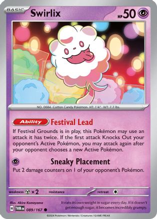Swirlix 089/167  - Reverse Holofoil SV06 Twilight Masquerade - Common