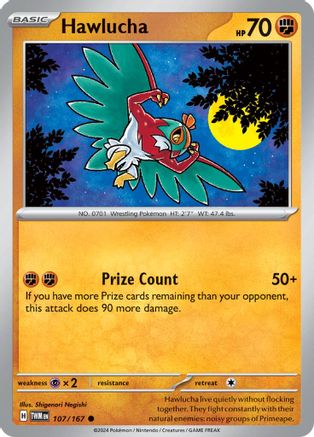 Hawlucha 107/167  - Reverse Holofoil SV06 Twilight Masquerade - Common