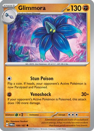 Glimmora 109/167  - Reverse Holofoil SV06 Twilight Masquerade - Uncommon