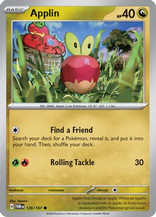 Applin 126/167  - Reverse Holofoil SV06 Twilight Masquerade - Common