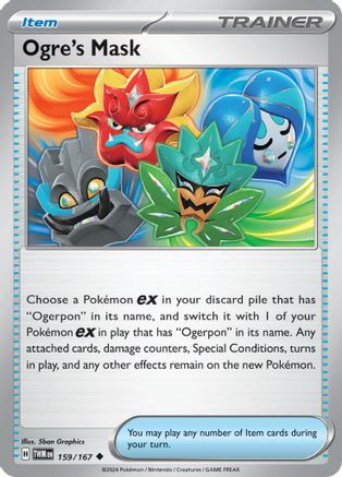 Ogre's Mask 159/167  - Reverse Holofoil SV06 Twilight Masquerade - Uncommon