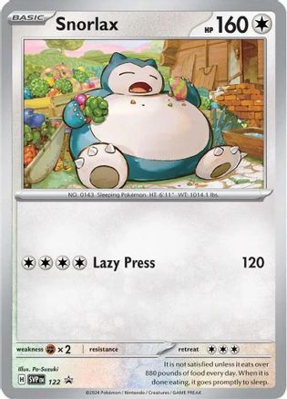 Snorlax 122  - Holofoil SV Scarlet & Violet Promo Cards - Promo