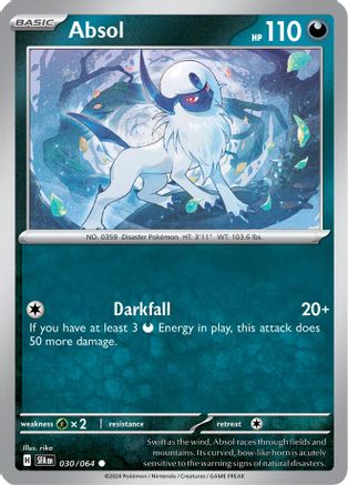 Absol 030/064  - Reverse Holofoil SV Shrouded Fable - Common