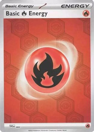 Basic Fire Energy 002  - Reverse Holofoil SV Shrouded Fable - Common