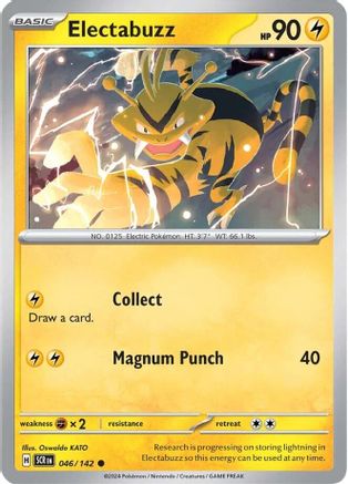 Electabuzz 046/142  - Reverse Holofoil SV07 Stellar Crown - Common