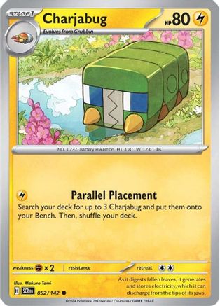 Charjabug 052/142  - Reverse Holofoil SV07 Stellar Crown - Common