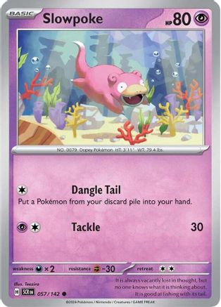 Slowpoke 057/142  - Reverse Holofoil SV07 Stellar Crown - Common