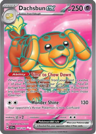 Dachsbun ex 160/142  - Holofoil SV07 Stellar Crown - Ultra Rare
