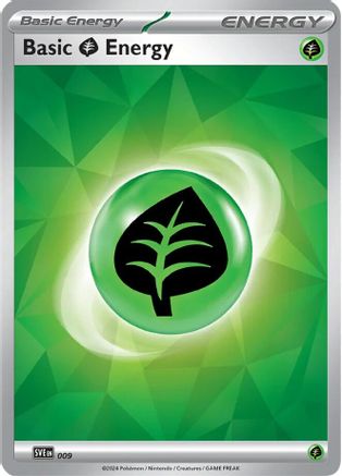 Basic Grass Energy 009  - Holofoil SV07 Stellar Crown - Common