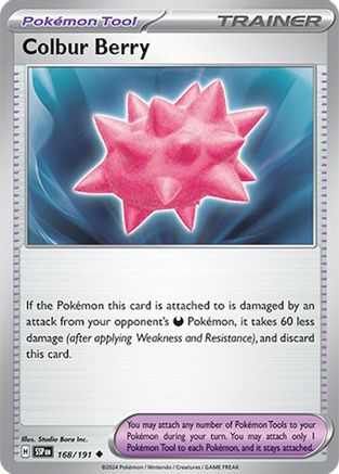 Colbur Berry 168/191  - Reverse Holofoil SV08 Surging Sparks - Uncommon