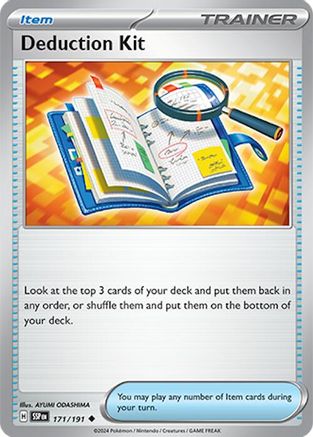 Deduction Kit 171/191  - Reverse Holofoil SV08 Surging Sparks - Uncommon