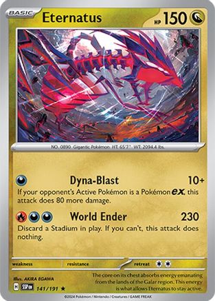 Eternatus 141/191  - Reverse Holofoil SV08 Surging Sparks - Rare