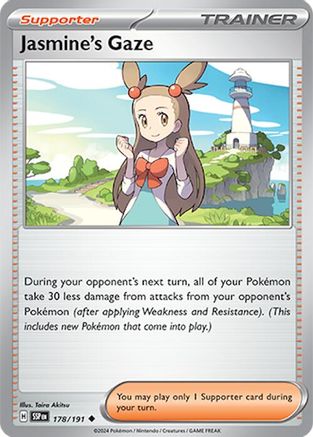 Jasmine's Gaze 178/191  - Reverse Holofoil SV08 Surging Sparks - Uncommon