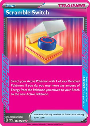 Scramble Switch 186/191  - Holofoil SV08 Surging Sparks - ACE SPEC Rare