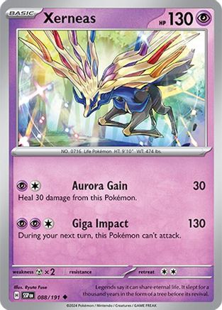 Xerneas 088/191  - Reverse Holofoil SV08 Surging Sparks - Uncommon