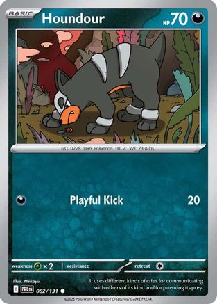 Houndour 062/131  - Reverse Holofoil SV Prismatic Evolutions - Common