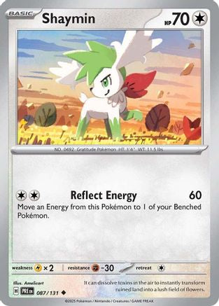 Shaymin 087/131  - Reverse Holofoil SV Prismatic Evolutions - Uncommon