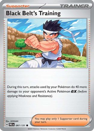 Black Belt's Training 097/131  - Reverse Holofoil SV Prismatic Evolutions - Common