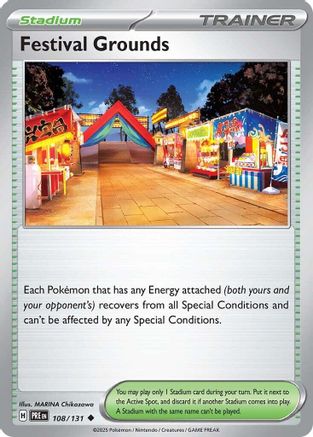 Festival Grounds 108/131  - Reverse Holofoil SV Prismatic Evolutions - Uncommon