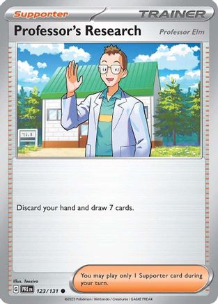 Professor's Research [Professor Elm] 123/131  - Reverse Holofoil SV Prismatic Evolutions - Common