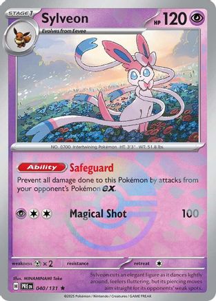 Sylveon (Poke Ball Pattern) 040/131  - Holofoil SV Prismatic Evolutions - Rare