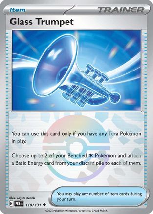 Glass Trumpet (Poke Ball Pattern) 110/131  - Holofoil SV Prismatic Evolutions - Uncommon