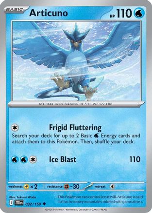 Articuno 032/159  - Reverse Holofoil SV09 Journey Together - Uncommon
