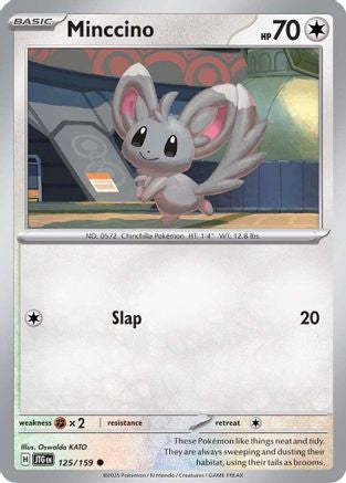 Minccino 125/159  - Reverse Holofoil SV09 Journey Together - Common