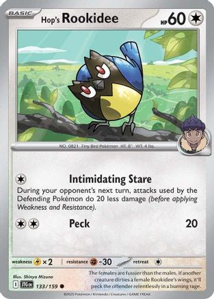 Hop's Rookidee 133/159  - Reverse Holofoil SV09 Journey Together - Common