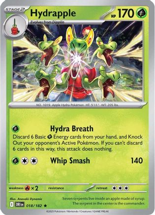 Hydrapple 018/182  - Reverse Holofoil SV10 Destined Rivals - Rare