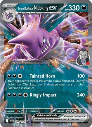 Team Rocket's Nidoking ex 119/182  - Holofoil SV10 Destined Rivals - Double Rare