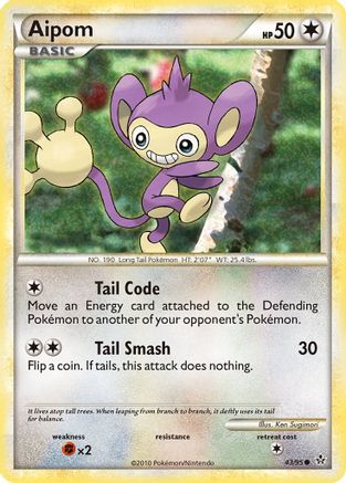 Aipom 043  - Reverse Holofoil Unleashed - Common