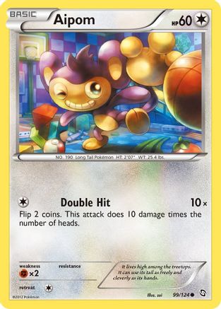 Aipom 099  - Reverse Holofoil Dragons Exalted - Common