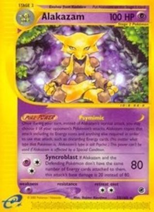 Alakazam (33) (33) 033  - Reverse Holofoil Expedition - Rare